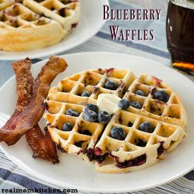 Blueberry Waffles | realmomkitchen.com