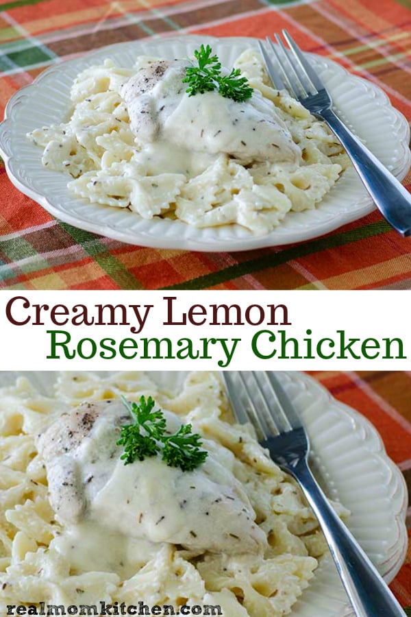 Creamy Lemon Rosemary Chicken | realmomkitchen.com