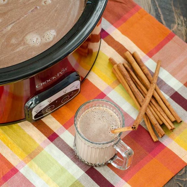 Slow Cooker Mexican Hot Chocolate | realmomkitchen.com
