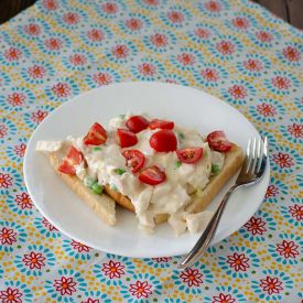 Creamy Open Faced Turkey Sandwich | realmomkitchen.co