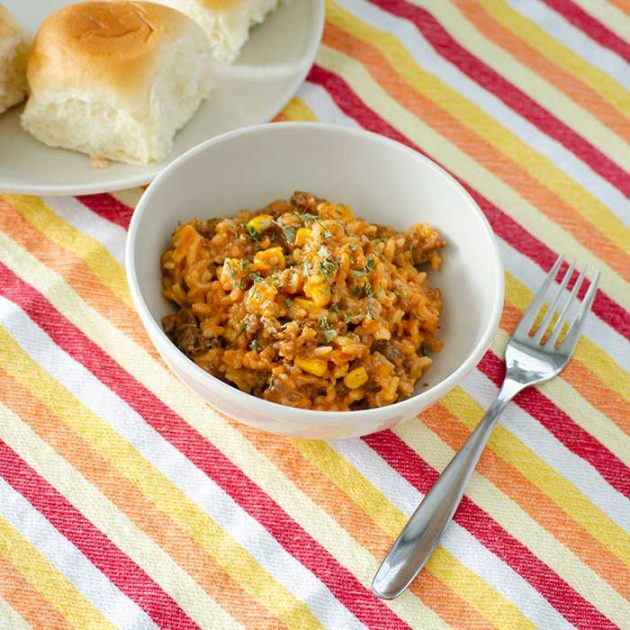 Beefy Cheesy Rice | realmomkitchen.co