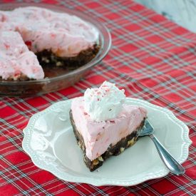 Brownie Peppermint Ice Cream Pie | realmomkitchen.com