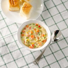 Creamy Vegetable Noodle Soup | realmomkitchen.co