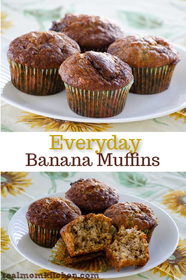 Everyday Banana Muffins | realmomkitchen.com