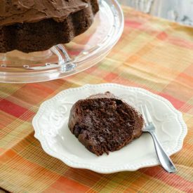 Chocolate Bundt Cake make with sour cream