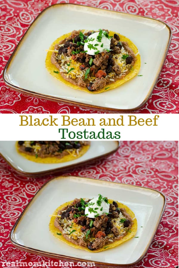 Beef and Black Bean Tostadas | realmomkitchen.com