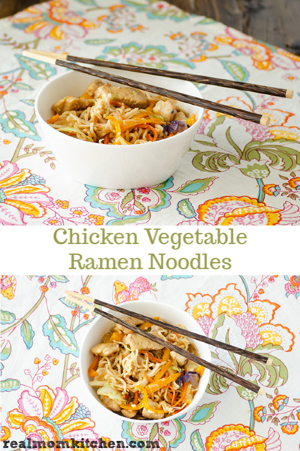 Chicken Vegetable Ramen Noodles | realmomkitchen.com