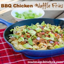 BBQ Chicken Waffle Fries | realmomkitchen.com