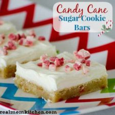 Candy Cane Sugar Cookie Bars | realmomkitchen.com