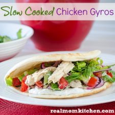 Slow COoked Chicken Gyros | realmomkitchen.com
