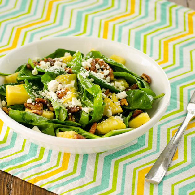 Pineapple Spinach Salad | realmomkitchen.com