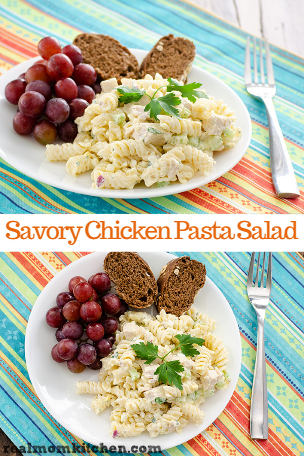 Savory Chicken Pasta Salad | realmomkitchen.co