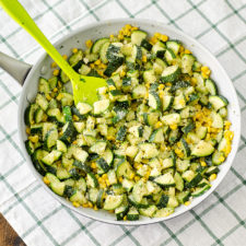 Parmesan Zucchini and Corn Saute | realmomkitchen.com