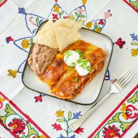 Beef and Bean Enchiladas | realmomkitchen.com