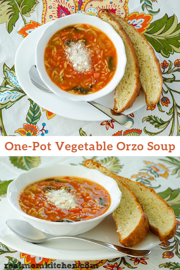 One-Pot Vegetable Orzo Soup | realmomkitchen.com