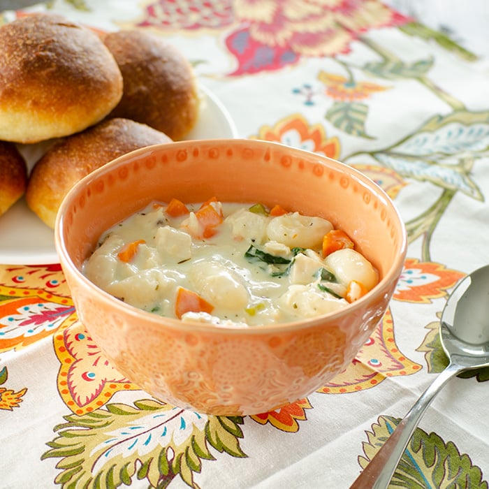 Stovetop Chicken and Gnocchi Soup