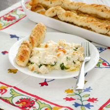 Chicken Alfredo Tortellini Casserole | realmomkitchen.com