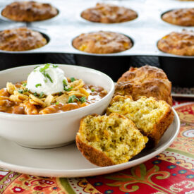 Cheddar Dill Corn Muffins | realmomkitchen.com