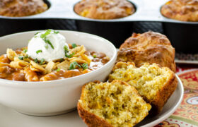 Cheddar Dill Corn Muffins | realmomkitchen.com