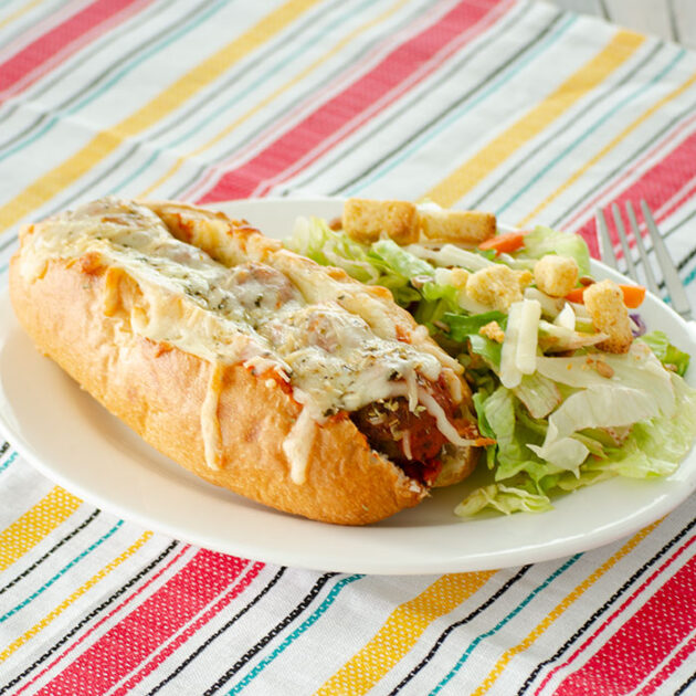 Oven Baked Meatball Subs | realmomkitchen.com