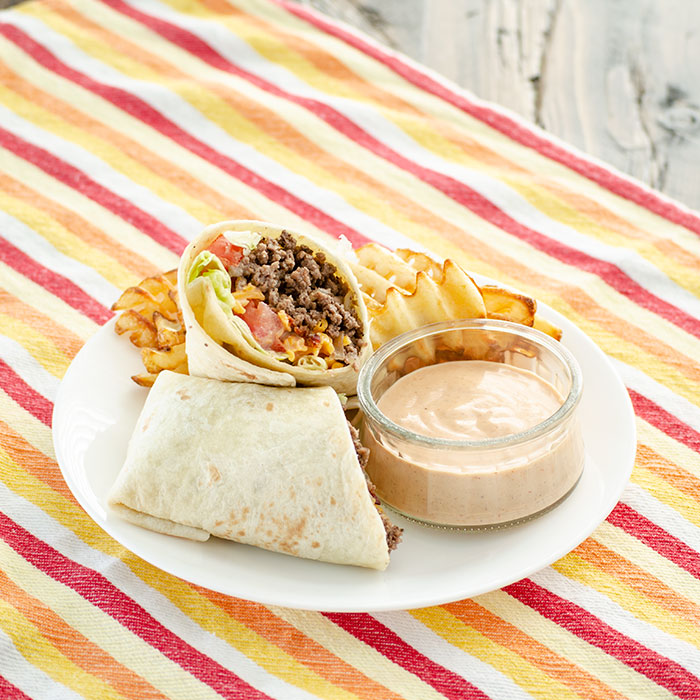 Bacon Cheeseburger Wraps