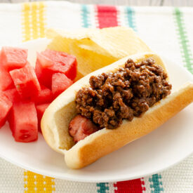 BBQ Beef Hot Dogs | realmomkitchen.com