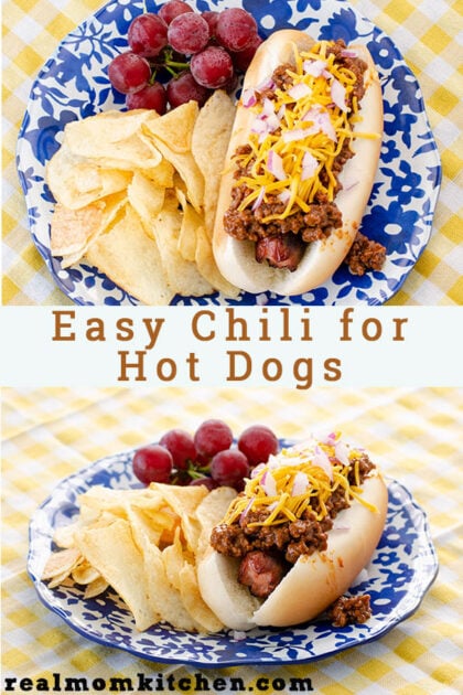 Easy Chili for Hot Dogs | realmomkitchen.com