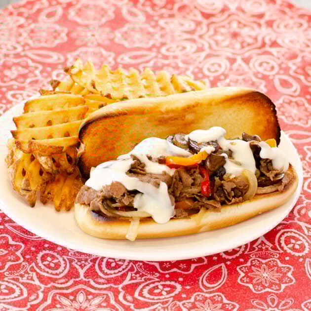 Provolone Cheese Sauce for Cheesesteaks | realmomkitchen.com