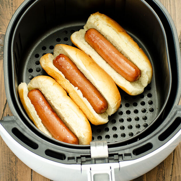 Air Fryer Hot Dogs | realmomkitchen.com