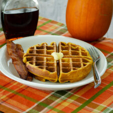 Yeasted Pumpkin Waffles | realmomkitchen.com