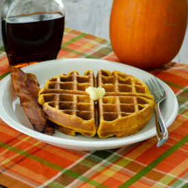 Yeasted Pumpkin Waffles | realmomkitchen.com