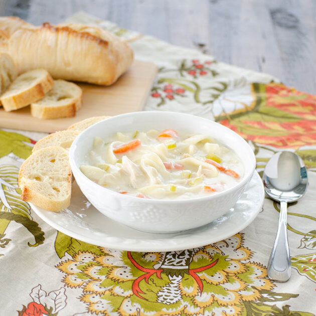 Creamy Turkey Noodle Soup | realmomkitchen.com