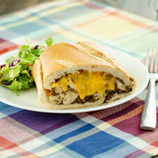 Beefy Stuffed French Bread | realmomkitchen.com