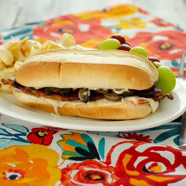 Ham Bacon and Mushroom Hoagies | realmomkitchen.com