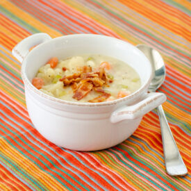 Low Carb Cauliflower Chowder | realmomkitchen.com