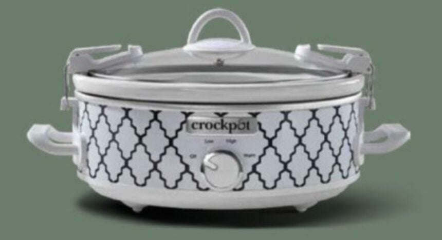 Crock-Pot 2.5 Quart Manual 2 Settings Slow Cooker with Recipes, Purple  Polka Dot