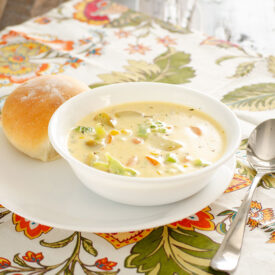 Creamy Cheesy Vegetable Soup | realmomkitchen.com
