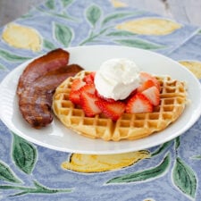 Lemon Sour Cream Waffles | realmomkitchen.com