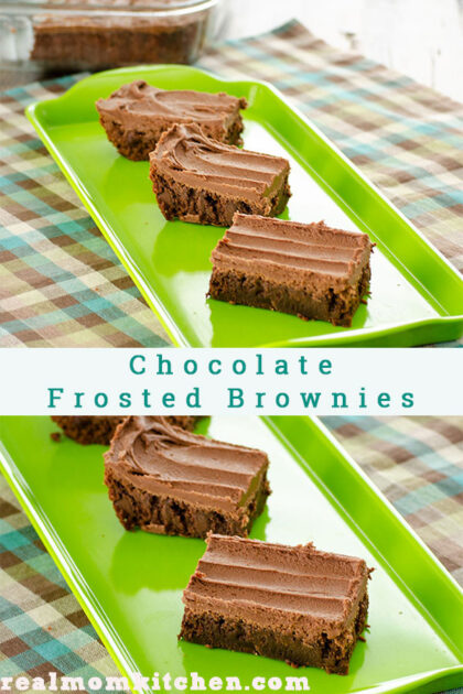 Chocolate Frosted Brownies | realmomkitchen.com