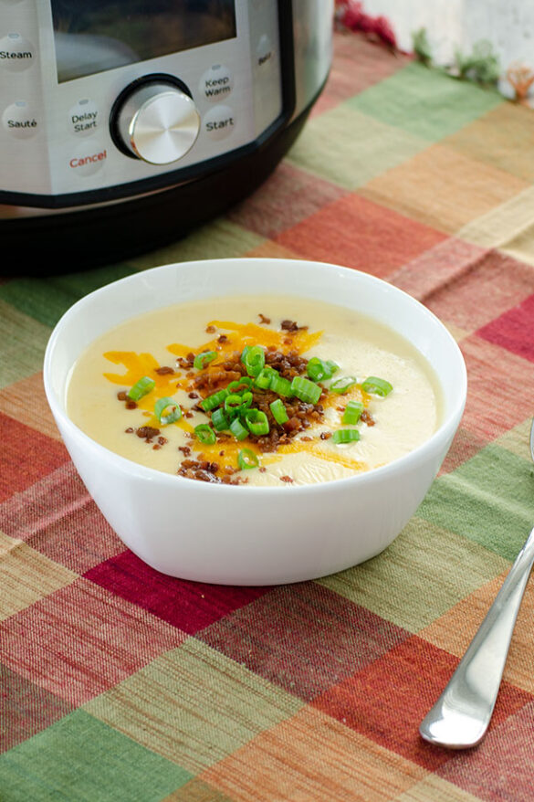 Instant Pot Cheesy Potato Soup - Real Mom Kitchen
