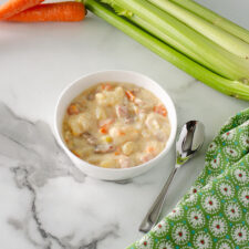 Slow Cooker Ham and Potato Soup | realmomkitchen.com