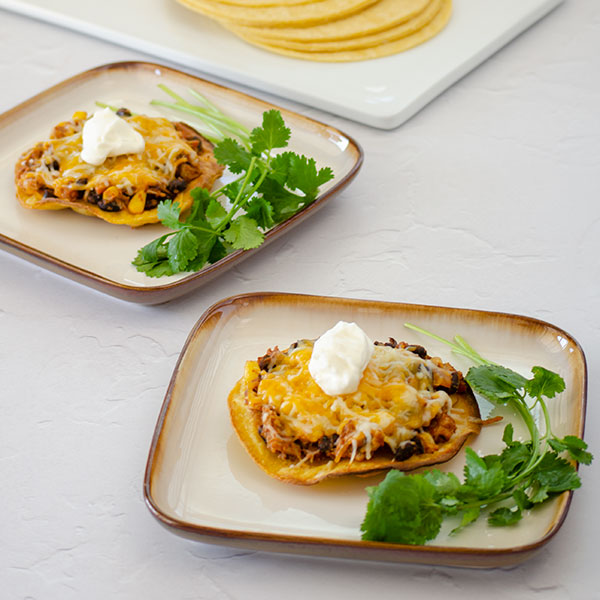 Chicken and Black Bean Tostadas | realmomkitchen.com