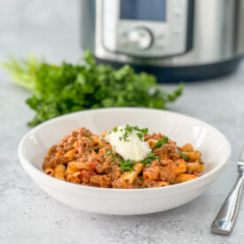 Instant pot beef ziti