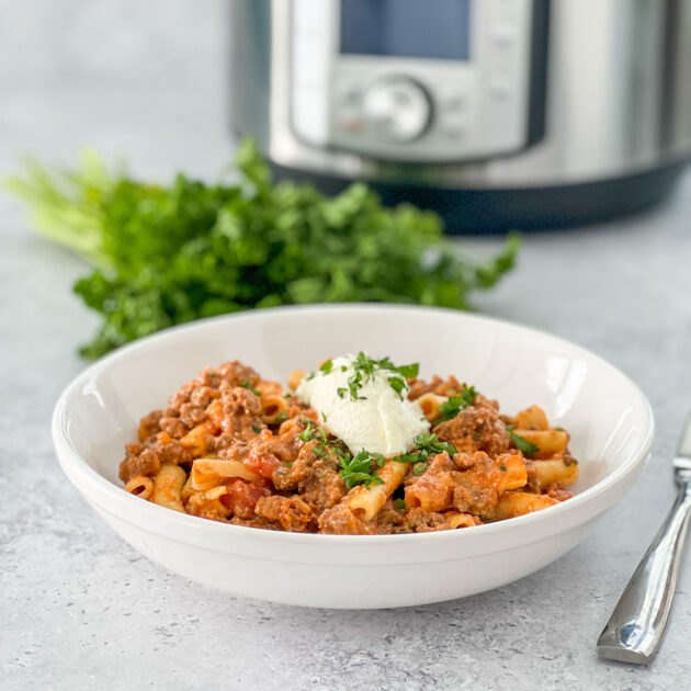 Instant pot beef ziti