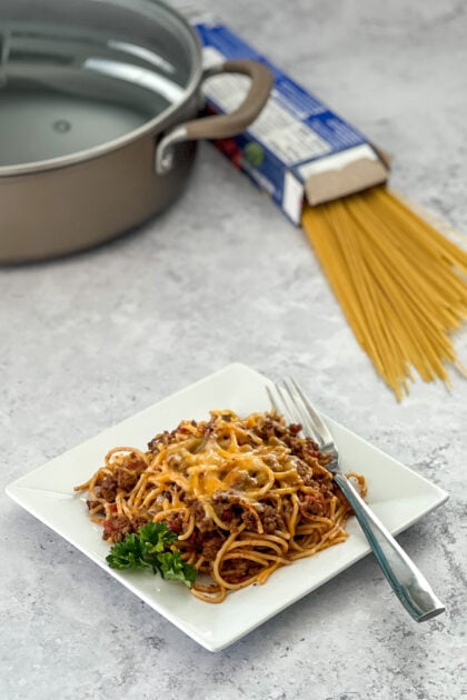 Easy Taco Spaghetti | realmomkitchen.com 