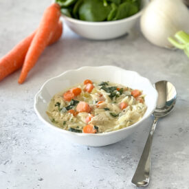 Creamy Chicken Orzo Soup | realmomkitchen.com