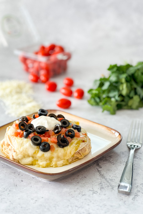 Stacked Chicken Enchiladas | realmomkitchen.com