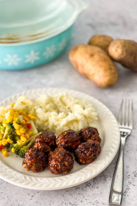 Sweet BBQ Meatloaf Meatballs | realmomkitchen.com