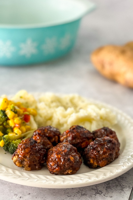 Sweet BBQ Meatloaf Meatballs | realmomkitchen.com