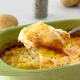 serving up easy potatoes au gratin recipe